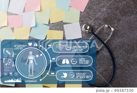 Doctor Day Concept, Top view of many blank paper stick note list with doctor doctor stethoscope on concrete board for write note stick memory work today, Medical and Healthcare Doctor Day Concept, Top view of many blank paper stick note list with doctor doctor stethoscope on concrete board for write note stick memory work today, Medical and Healthcare 99387530