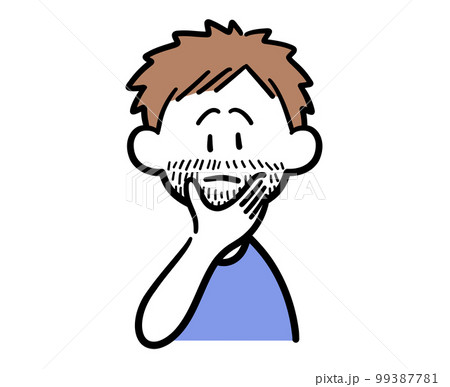 無精髭が気になる男性 99387781