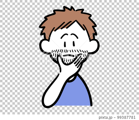 無精髭が気になる男性 99387781