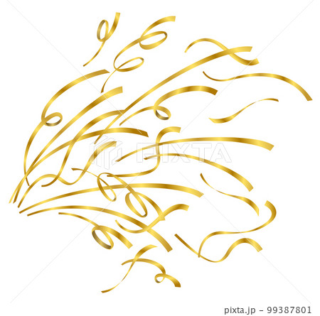 右方向に飛び出す金テープ（ゴールド） 99387801