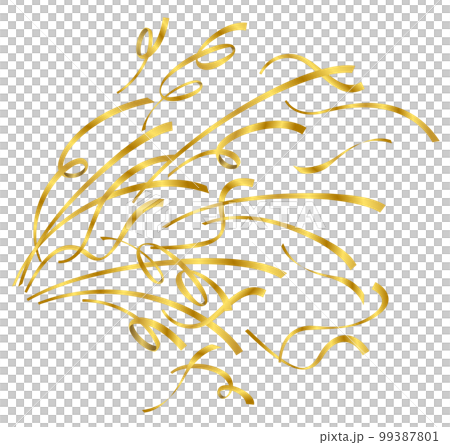 右方向に飛び出す金テープ（ゴールド） 99387801