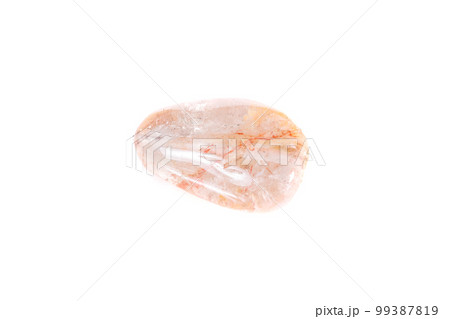 Macro mineral stone Rutile in quartz on a white background Macro mineral stone Rutile in quartz on a white background 99387819