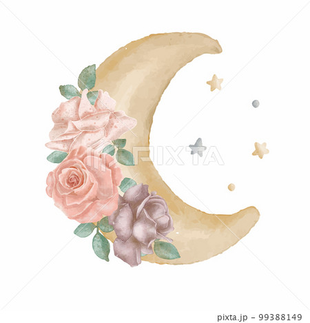 Eid mubarak arabic lantern watercolor, Moon of ramadan kareem with painting of bloom flower on greeting card, Eid mubarak background with water color ornaments and laterns. Eid mubarak arabic lantern watercolor, Moon of ramadan kareem with painting of bloom flower on greeting card, Eid mubarak background with water color ornaments and laterns. 99388149