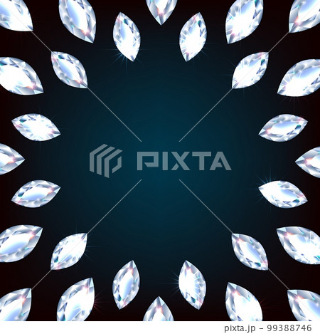diamond round frame realistic beautiful vector eps10 diamond round frame realistic beautiful vector eps10 99388746