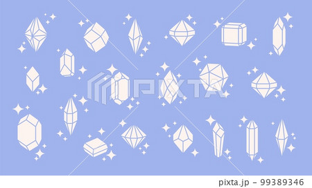 Shine flat diamonds with stars icons. Brilliants and gems, decorative jewelry stones collection. Gemstone vector set, glowing girly elements Shine flat diamonds with stars icons. Brilliants and gems, decorative jewelry stones collection. Gemstone vector set, glowing girly elements 99389346