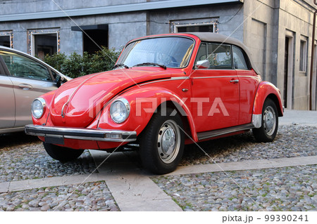 Italian classic car - retro car Porsche 1960's at Bergamo street. Italian classic car - retro car Porsche 1960's at Bergamo street. 99390241