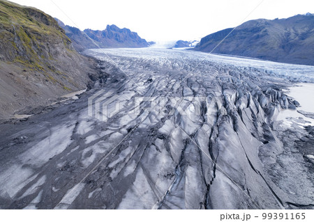 Aerial of Skaftafellsjokull Glacier in Iceland from a Drone Aerial of Skaftafellsjokull Glacier in Iceland from a Drone 99391165