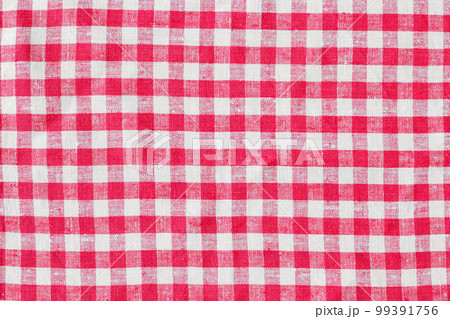 Natural Plaid Fabric Abstract Background Texture, red And White Colors. Linen Plaid Fabric Tablecloth. Abstract Background, Light Red And White Colors. Checkered tablecloth fabric. red with white 99391756