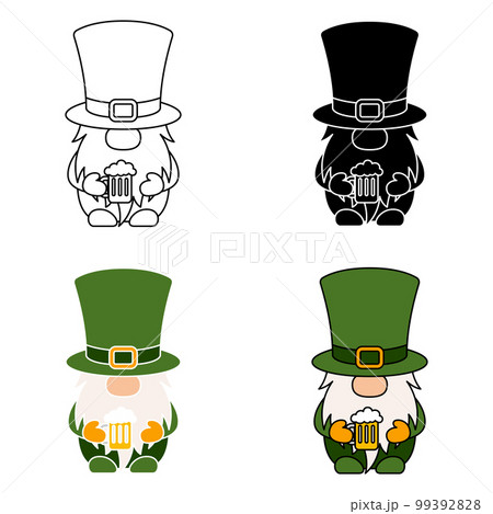 Leprechaun in flat style isolated 99392828