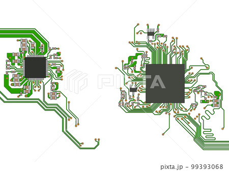 電子回路基板のイメージイラスト(手描き) 電子回路基板のイメージイラスト(手描き) 99393068