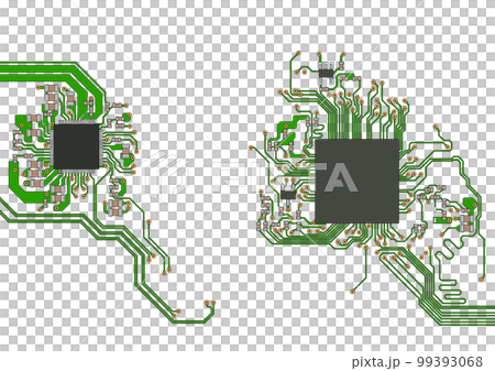 電子回路基板のイメージイラスト(手描き) 電子回路基板のイメージイラスト(手描き) 99393068