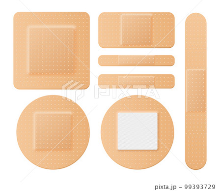 First aid band plaster strip medical cure patch adhesive tape. Aid plaster band medicine pharmacy 99393729