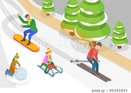 3D Isometric Flat Vector Conceptual Illustration of Ski Resort 3D Isometric Flat Vector Conceptual Illustration of Ski Resort 99393845