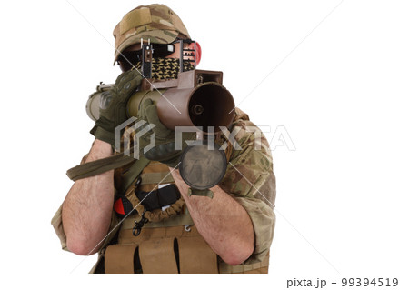 Private Military Company operator fire RPG rocket launcher Private Military Company operator fire RPG rocket launcher 99394519