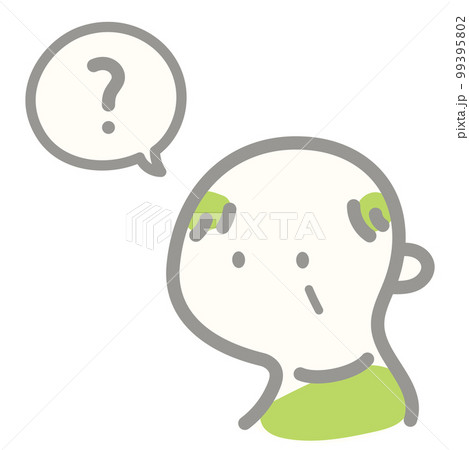 シンプルでかわいい人物アイコン　はてな　おじいちゃん 99395802
