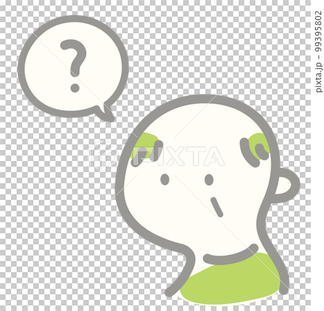 シンプルでかわいい人物アイコン　はてな　おじいちゃん 99395802