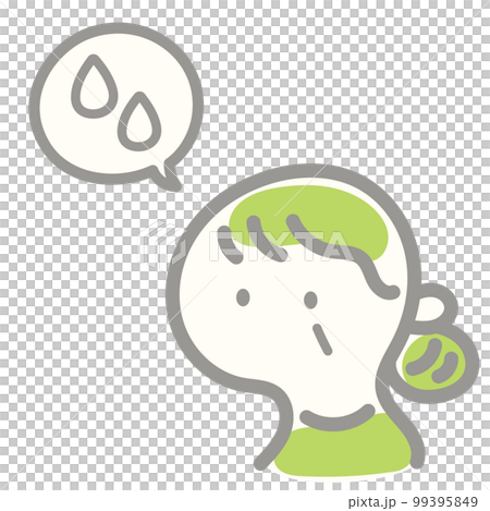 Simple and cute person icon sweat and tears grandma Simple and cute person icon sweat and tears grandma 99395849