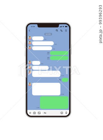 スマートフォン　メッセージ　画面　ベクター 99396293