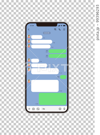 スマートフォン　メッセージ　画面　ベクター 99396293