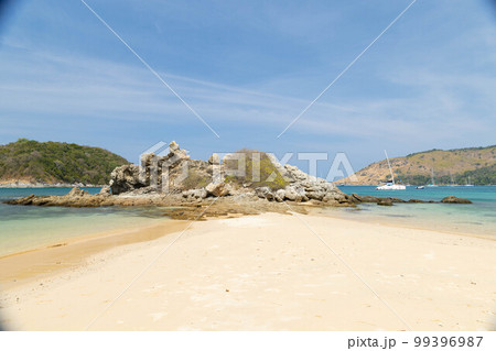 Yanui beach Phuket Thailand, destination tropical beach for tourist with the blue ocean in Thailand 99396987