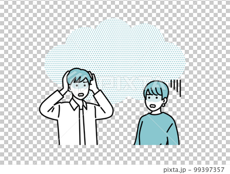Simple male and female negative standing posture set illustration material Simple male and female negative standing posture set illustration material 99397357
