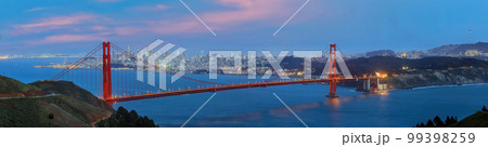 Golden Gate Bridge and downtown San Francisco 99398259