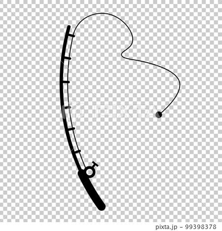 Fishing silhouette icon. fishing rod. vector. - Stock Illustration  [99398378] - PIXTA