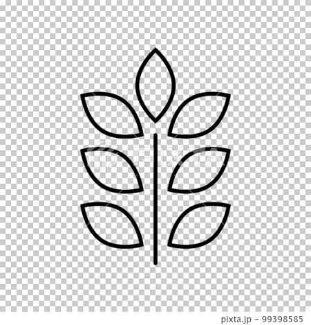 圓形平面設計中的玉米圖標。向量。 99398585