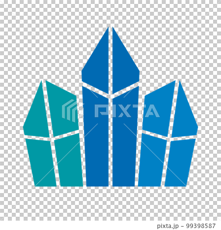 Ore icon in flat design. crystal. vector. 99398587