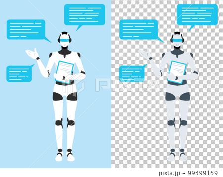 人工知能を用いてチャットや案内をする人型ロボット 99399159