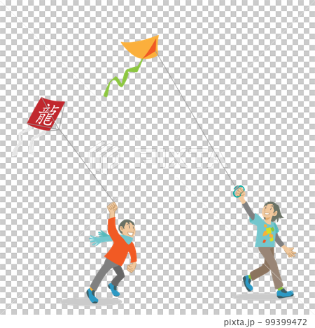 孩子們享受放風箏 99399472