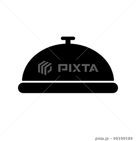 受付ベルのシルエットアイコン。呼び鈴。ベクター。 99399589