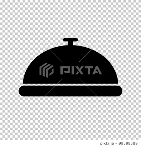 受付ベルのシルエットアイコン。呼び鈴。ベクター。 99399589