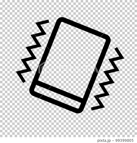 携帯電話のバイブレーションアイコン。ベクター。 99399805