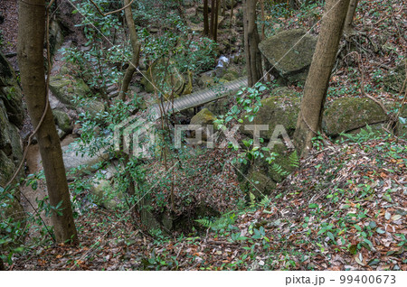 月の輪の滝付近の風景 大阪府交野市 月の輪の滝付近の風景 大阪府交野市 99400673