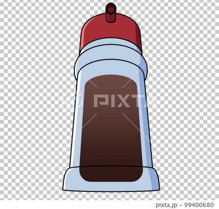 ダイナミックな醤油差し正面のイラスト 99400680