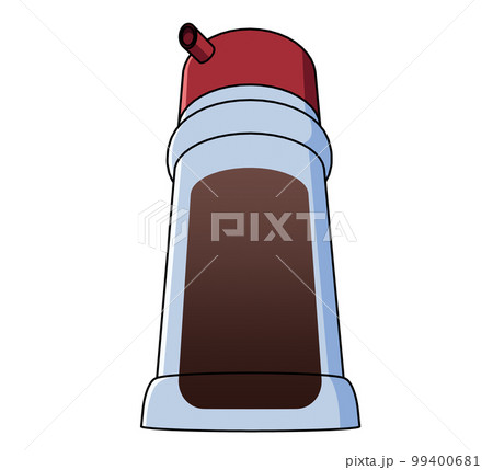 ダイナミックな醤油差し斜めのイラスト 99400681