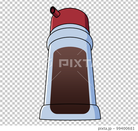 ダイナミックな醤油差し斜めのイラスト 99400681