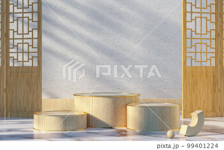 3 D レンダリング ホワイト製品ブースの背景 3 D レンダリング ホワイト製品ブースの背景 99401224