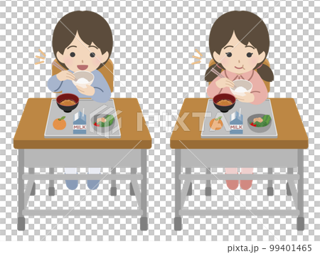 孩子吃學校午餐 99401465