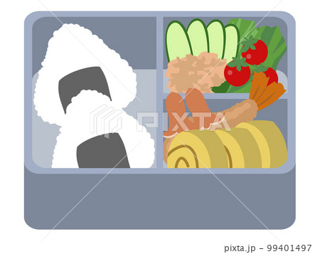 シンプルなお弁当のイラスト 99401497