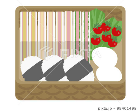 シンプルなお弁当のイラスト シンプルなお弁当のイラスト 99401498