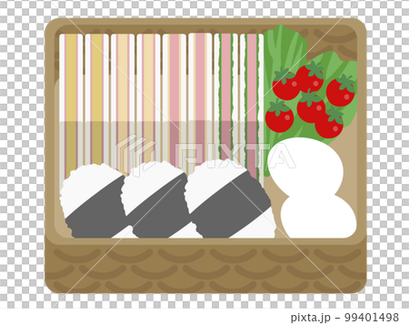 シンプルなお弁当のイラスト シンプルなお弁当のイラスト 99401498