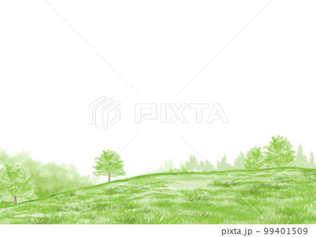 初夏の田舎のイメージ　水彩 99401509