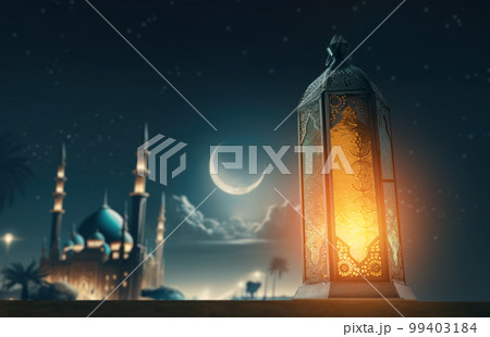 Ornamental Arabic lantern Ornamental Arabic lantern 99403184