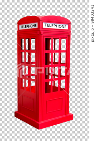 red callbox, telephone booth, phone booth  isolated 99403241