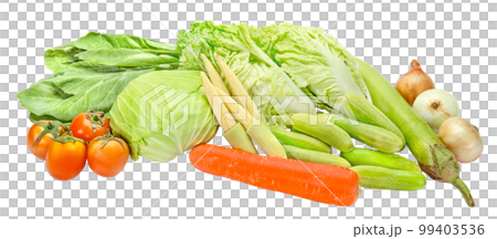various fresh vegetables isolated 99403536