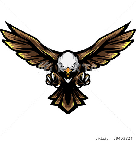 Eagle cartoon mascot character flying Eagle cartoon mascot character flying 99403824