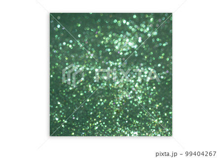 Defocused shiny green background cut square on white background. Card for an inscription with a blank space. Defocused shiny green background cut square on white background. Card for an inscription with a blank space. 99404267