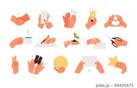 Hands concept and various actions 99405675